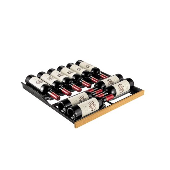 Gleitregal Revelation mit Front in heller Eiche - 12 Flaschen