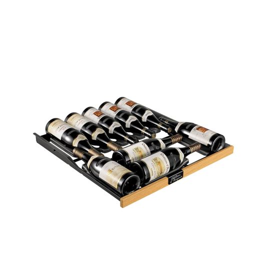 Gleitregal Revelation mit Front in heller Eiche - 12 Flaschen