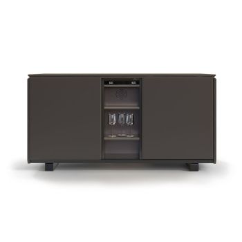Weinbuffetschrank, 2 Temperaturen, Rauchbraun - Harmonie