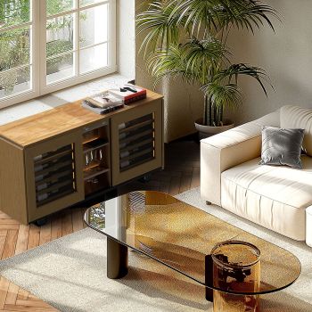 Weinbuffetschrank, 2 Temperaturen, Eiche hell - Harmonie