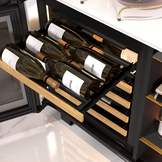 Wahl der Farbe der Regalfront Natureiche