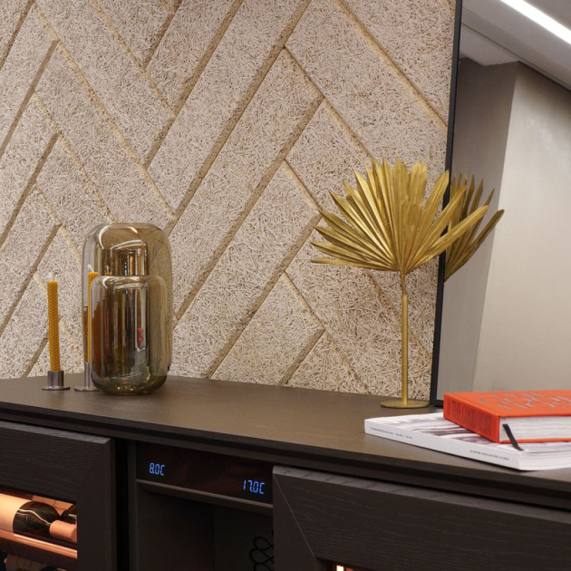 Weinkellermöbel Glastür 2 Temperaturzonen, furniert Rauchbraun