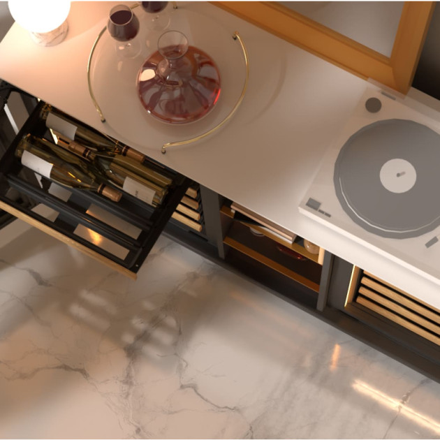 Keine Kompromisse zwischen der Raffinesse Ihrer Innenarchitektur und der praktischen Seite des Wunsches, Ihren Wein immer griffbereit in Ihrem Wohnraum zu haben, bereit zum Servieren.