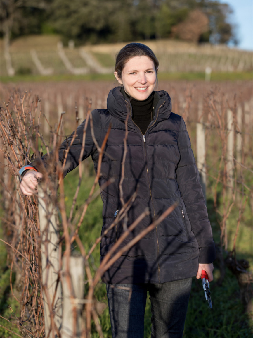 Begegnung mit Stéphanie de Boüard-Rivoal, PDG des Weinguts Château Angelus, Frankreich